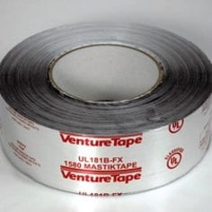 3M™ Venture Tape™ UL181B-FX Mastik Foil Tape 1580-P, Silver, 2 in x 100
ft, 24 rolls per case