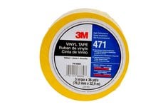 3M™ Vinyl Tape 471, Yellow, 1 in x 36 yd, 5.2 mil, 36 rolls per case,
Heat Treated, Individually Wrapped Conveniently Packaged