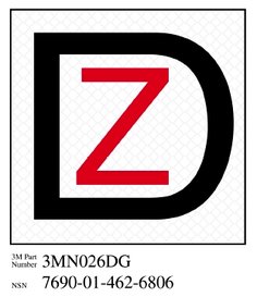 3M™ Diamond Grade™ Damage Control Sign 3MN026DG, "Dk Ship Zebra", 3 in x
3 in, 10/Package