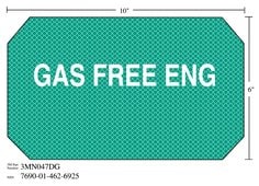 3M™ Diamond Grade™ Damage Control Sign 3MN047DG, "GAS Free ENG", 10 in x
6 in, 10/Package