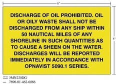 3M™ Diamond Grade™ Safety Sign 3MN220DG, "DISCHARGE…SERIES", 7 in x 5
in, 10/Package