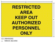 3M™ Diamond Grade™ Weapon Sign 3MN502DG, "RESTRICT…ONLY", 8 in x 6 in,
10/Package