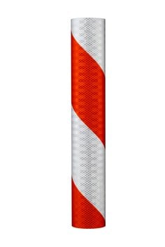 3M™ Flexible Prismatic Reflective Barricade Sheeting 3336L Orange/White,
6 in stripe/left, 8 in x 50 yd