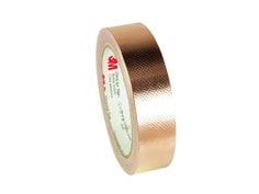 3M™ Embossed Copper Foil EMI Shielding Tape 1245, 2-1/2 in x 18 yd, 3 in
Paper Core, 5 Rolls/Case