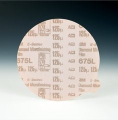3M™ Diamond Microfinishing Film PSA Disc 675L, 125 Mic 6MIL, Orange, 5
in x NH, Die 500X