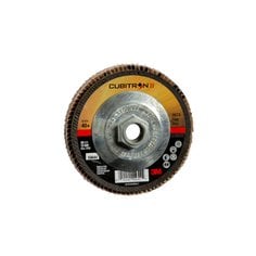 3M™ Cubitron™ II Flap Disc 967A, 40+, T29 Quick Change, 4-1/2 in x
5/8"-11, Giant, 10 ea/Case
