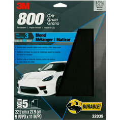 3M™ Wetordry™ Sandpaper, 32035, 800 Grit, 9 in x 11 in, 5 per pack, 20
per case