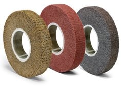 Scotch-Brite™ Deburr & Finish PRO Recessed Core Flap Brush, 3-1/2 in x 4
in x 1-1/4 in 6C MED+