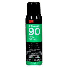 3M™ Hi-Strength Spray Adhesive 90, Clear, 16 fl oz Can (Net Wt 12.23
oz), 12/Case, NOT FOR SALE IN CA AND OTHER STATES