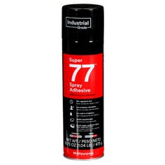3M™ Super 77™ Multipurpose Spray Adhesive, Clear, 16 fl oz Can (Net Wt
13.44 oz), 12/Case, NOT FOR SALE IN CA AND OTHER STATES