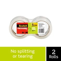 Scotch® Sure Start Shipping Packaging Tape 3450-2 1.88 in x 54.6 yd (48
mm x 50 m), 2 pk