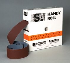 Standard Abrasives™ Aluminum Oxide Handy Roll, 711199, P60 J-weight, 1
in x 50 yd, 10 ea/Case