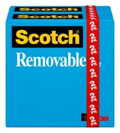 Scotch® Removable Tape 811-2PK, 3/4 in x 1296 in (19 mm x 32,9 m) 2-Pack