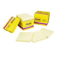Post-it® Super Sticky Notes 675-12SSCP 4 in x 4 in Canary, Lined, 12
Pads in Cabinet Pack