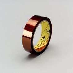 3M™ Low-Static Polyimide Film Tape 5419 Gold, 1/4 in x 36 yds x 2.7 mil,
36/Case