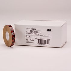 Scotch® ATG Adhesive Transfer Tape 976, Clear, 1/4 in x 60 yd, 2 mil, 12
rolls per inner, 6 inners per case