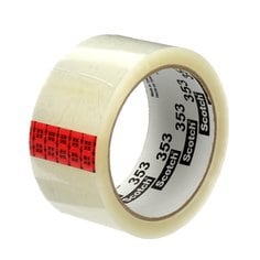 Scotch® Box Sealing Tape 353, Clear, 72 mm x 50 m, 24/Case