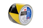 3M™ Safety Stripe Vinyl Tape 5702, Black/Yellow, 3 in x 36 yd, 5.4 mil, 12 Roll/Case, Individually Wrapped Conveniently Packaged