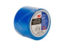 3M™ Vinyl Tape 471, Blue, 3 in x 36 yd, 5.2 mil, 12 rolls per case,
Individually Wrapped Conveniently Packaged