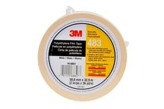 3M™ Polyethylene Tape 483, White, 2 in x 36 yd, 5.0 mil, 24 rolls per
case, Individually Wrapped Conveniently Packaged