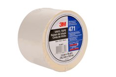 3M™ Vinyl Tape 471, White, 3 in x 36 yd, 5.2 mil, 12 rolls per case,
Individually Wrapped Conveniently Packaged