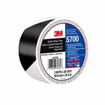 3M™ Safety Stripe Vinyl Tape 5700, Black/White, 2 in x 36 yd, 5.4 mil, 24 Roll/Case, Individually Wrapped Conveniently Packaged