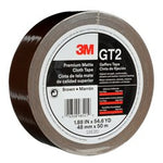 3M™ Premium Matte Cloth (Gaffers) Tape GT2, Brown, 48 mm x 50 m, 11 mil,
24/Case