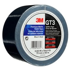 3M™ Premium Matte Cloth (Gaffers) Tape GT3, Blue, 72 mm x 50 m, 11 mil,
16/Case