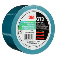 3M™ Premium Matte Cloth (Gaffers) Tape GT3, Teal, 72 mm x 50 m, 11 mil,
16/Case