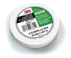 3M™ Double Coated Urethane Foam Tape 4026W, White, 3/4 in x 5 yd, 62
mil, 12 rolls per case