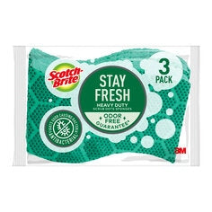 Scotch-Brite® Stay Fresh Heavy Duty Scrub Dots Sponge, 30303-8, 8/3