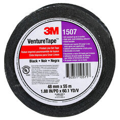 3M™ Venture Tape™ Printed Line Set Tape 1507, Black, 48 mm x 55 m, 24
rolls per case