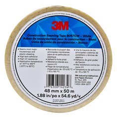 3M™ Construction Seaming Tape, 8087CW, White, 48 mm x 50 m, 24 rolls per
case
