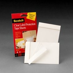3M™ Tape Sheets 822P, Clear, 4 in x 6 in, 60 Pack/Case