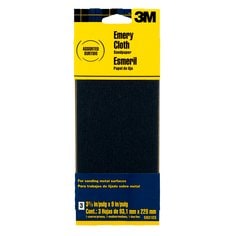 3M™ Emery Cloth Sanding Sheets 5931ES, 3 2/3 in x 9 in, Assorted grit, 3/pk, 20 pks/cs