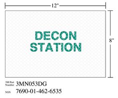 3M™ Diamond Grade™ Damage Control Sign 3MN053DG, "DECON STA", 12 in x 8
in, 10/Package