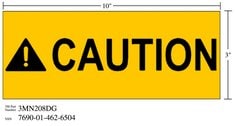 3M™ Diamond Grade™ Safety Sign 3MN208DG, "CAUTION", 10 in x 3 in,
10/Package