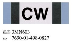 3M™ Diamond Grade™ Damage Control Pipe Sign 3MN603DG, "CW", 6 in x 2 in,
50/Package