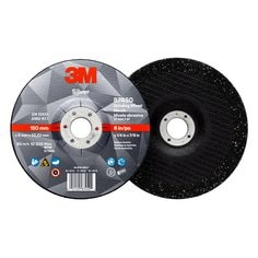 3M™ Silver Depressed Center Grinding Wheel, 87450, T27, 6 in x 1/4 in x
7/8 in, 10/Carton, 20 ea/Case