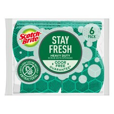 Scotch-Brite® Stay Fresh Heavy Duty Scrub Dots Sponge 30306-4, 4/6