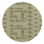 3M™ Diamond Microfinishing Film PSA Disc 675L, 45 Mic 5MIL, Gray, 9-1/2
in x NH, Die 950M