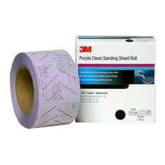 3M™ Hookit™ Purple Clean Sanding Sheet Roll 334U, 30702, P500, 70 mm x
12m, 5 rolls per case