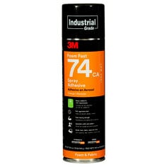 3M™ Foam Fast Spray Adhesive 74 CA, Low VOC <25%, Orange, 24 fl oz Can
(Net Wt 19.0 oz), 12/Case