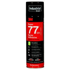 3M™ Super 77™ CA Multipurpose Spray Adhesive, Low VOC <25%, Clear, 24 fl
oz Can (Net Wt 18.0 oz), 12/Case
