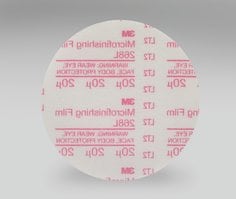 3M™ Hookit™ Microfinishing Film Disc 268L, 20 Mic 3MIL, Type D, 3 in x
7/8 in, Die 300M, 100/Carton, 1000 ea/Case