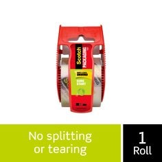 Scotch® Sure Start Shipping Packaging Tape with dispenser, 145, 1.88 in
x 800 in (48 mm x 20.3 m)