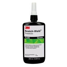 3M™ Scotch-Weld™ Threadlocker TL90, Green, 250 mL Bottle, 2/case