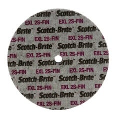 Scotch-Brite™ EXL Unitized Wheel, XL-UW, 2S Fine, 6 in x 1/4 in x 1/4
in, 8 ea/Case