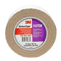 3M™ Venture Tape™ Metal Building Facing Tape 1537CW, White, 72 mm x 45.7
m, 16 rolls per case