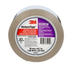 3M™ Venture Tape™ Aluminum Foil Tape 3520CW, Silver, 48 mm x 45.7 m, 3.7
mil, 24 rolls per case